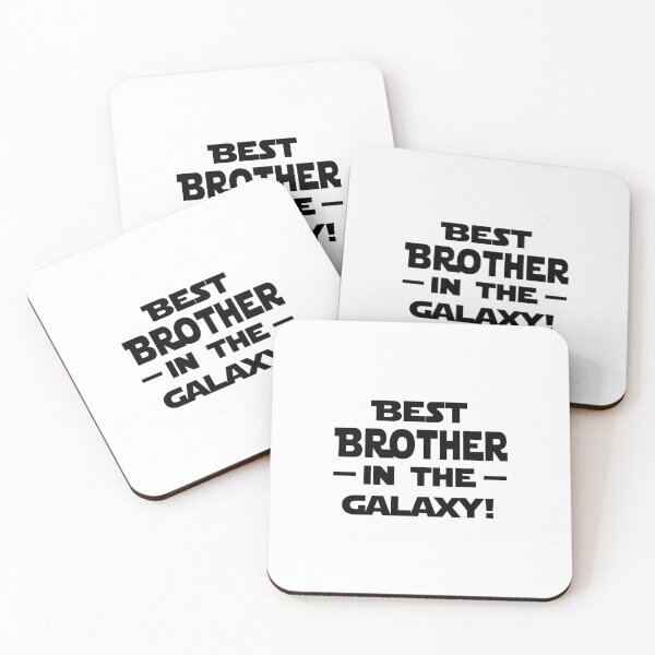 'Best Brother In The Galaxy!' (White) Coasters (Set of 4)