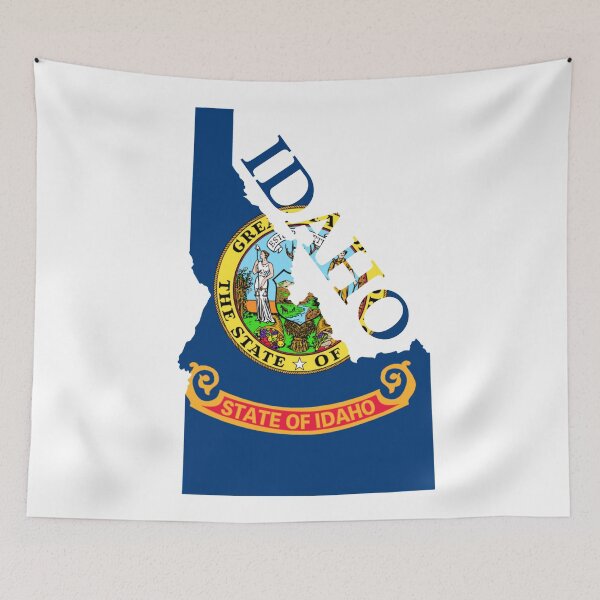 Item preview, Idaho map flag designed and sold by marosharaf.