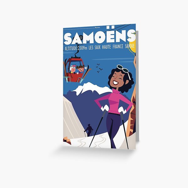 Samoens poster Greeting Card