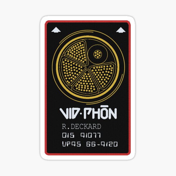 BLADE RUNNER CARD VID PHON Sticker Sticker
