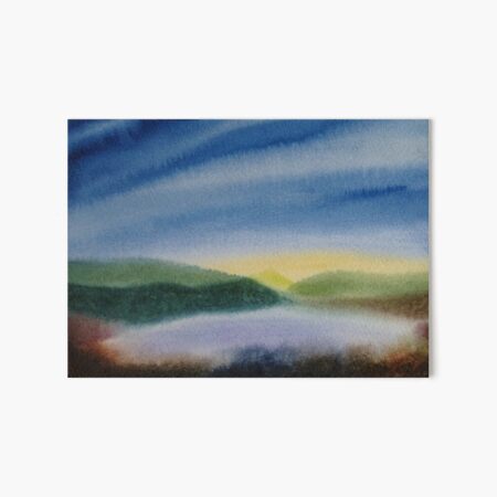 Berge und See #4 / Aquarell Galeriedruck