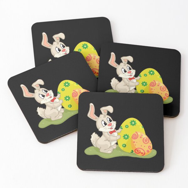 Item preview, Cute Easter Bunny Hides Behing Colored Eggs designed and sold by anziehend.