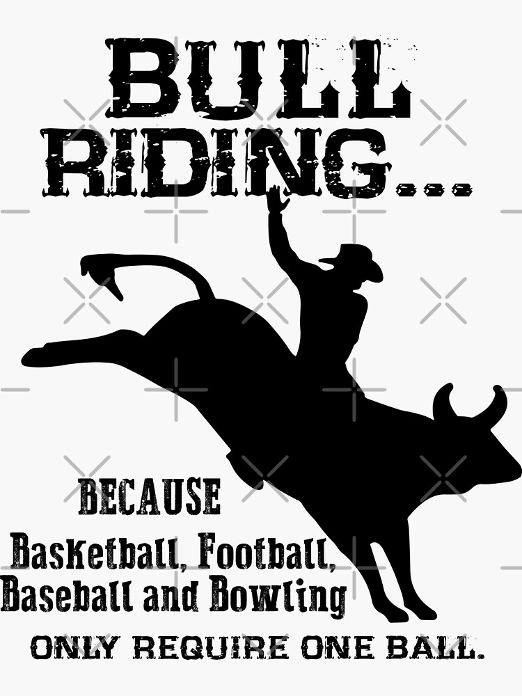 "Bull riding." Sticker for Sale by floreb169 Redbubble