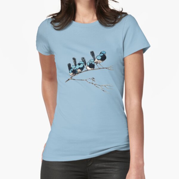 Blue Wren Fitted T-Shirt