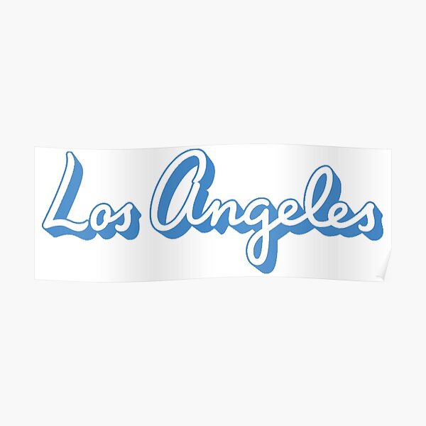 Los Angeles Dodgers Los Doyers in Beautiful Old English Font 