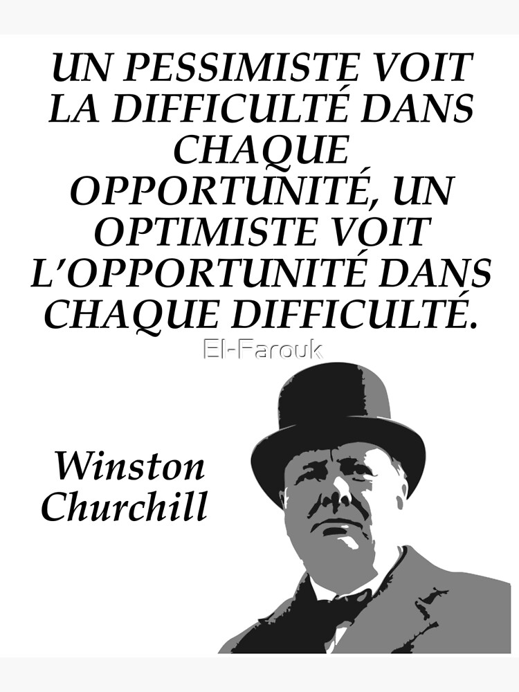Carte De Vœux Winston Churchill Citation Portait Par El Farouk Redbubble