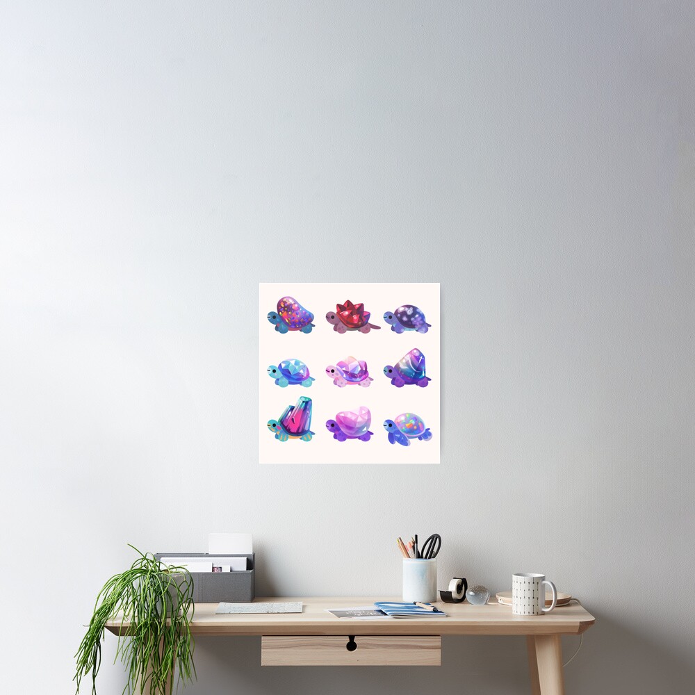 Jewel turtle - pastel Poster