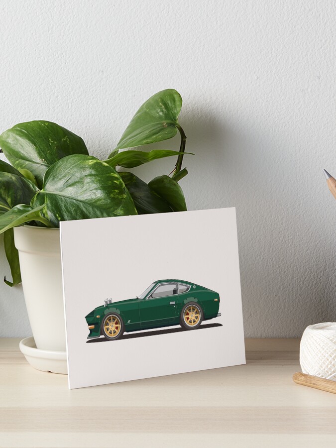 Legendary Classic Green Datsun 240z Fairlady Vintage Retro Cool Jdm Car Wall Art And T Shirts Art Board Print For Sale By Automoteez Redbubble