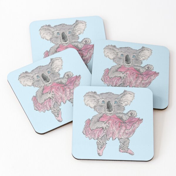 Item preview, Dancing Koala (Toris Dance Lesson) with Blue Background designed and sold by AussieLogic.