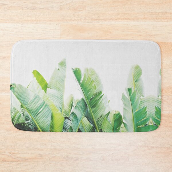 Fern Botanical Bath Mat, Green Forest Leaves Memory Foam Cute Shower B in  2023