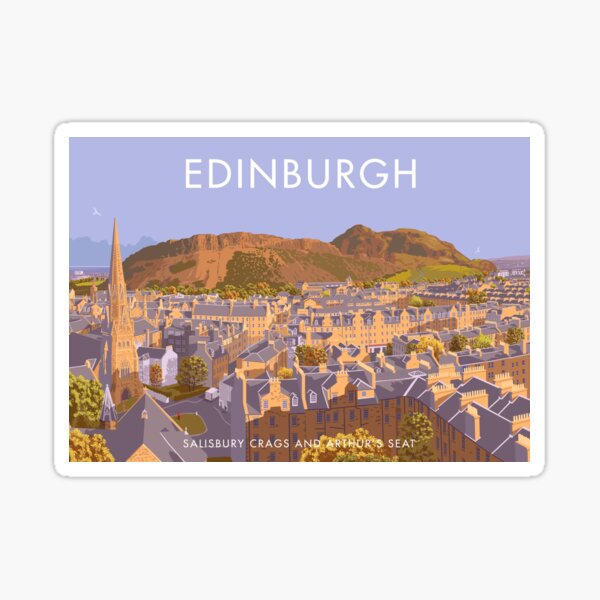 Edinburgh, salisbury crags, arthur's seat Sticker