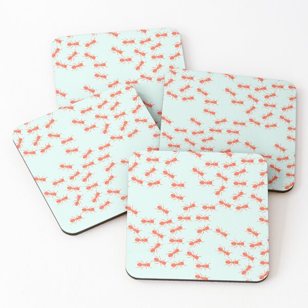 Item preview, Cute Ants Pattern in blue and red designed and sold by kapotka.