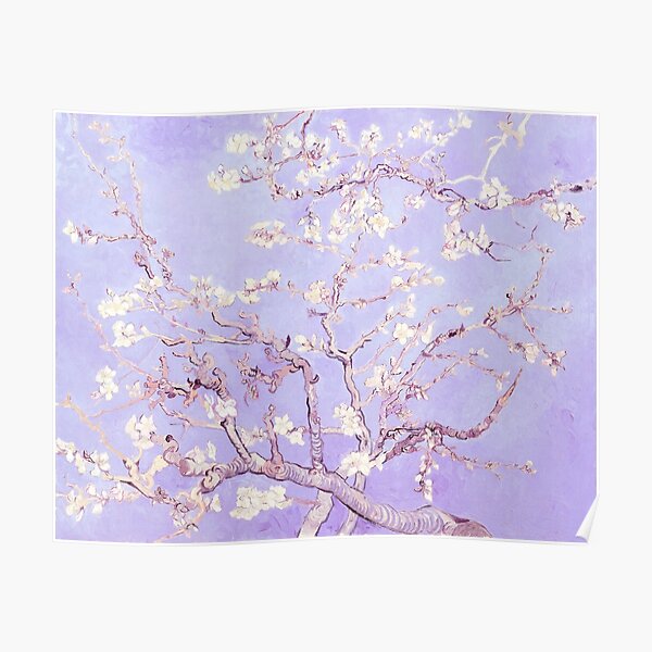 Vincent Van Gogh almond blossoms lavender Poster