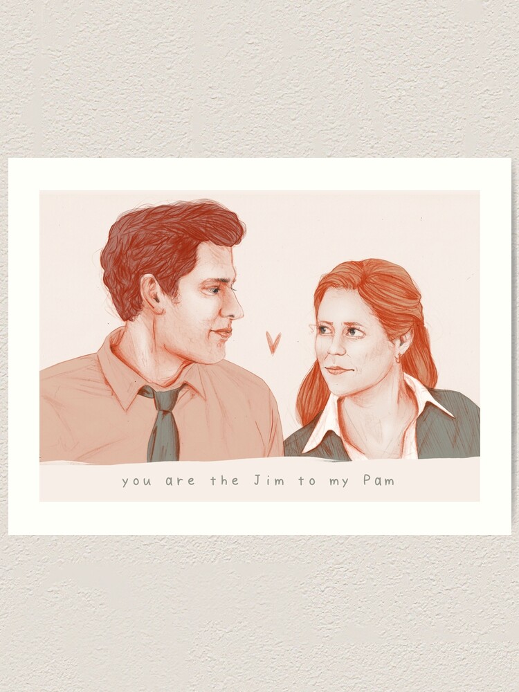 "The Office Jim and Pam Valentine's Day" Art Print for Sale by