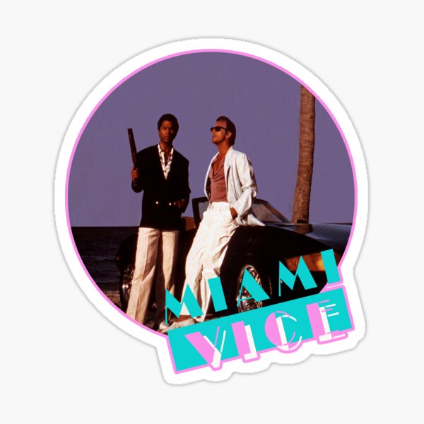 Miami Vice colors - M logo | Sticker