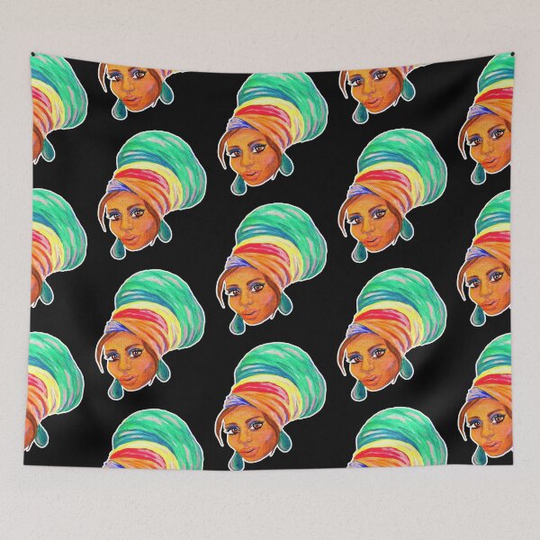 Artikelvorschau, Afrikanisches Turban-Mädchen entworfen und verkauft von Ivy Lily Art.