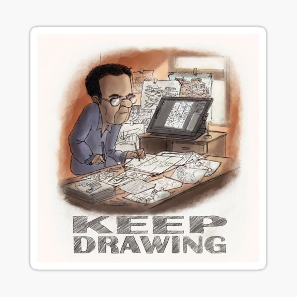 Keep Drawing Sticker