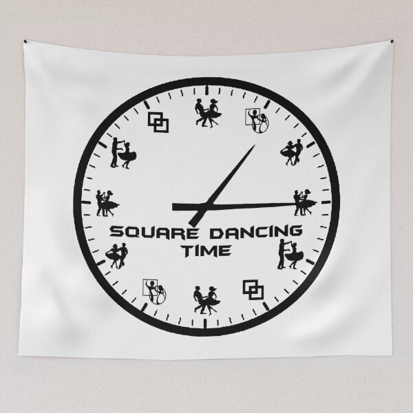 Item preview, SQD Time BLK designed and sold by Square Dancing Gifts & Merchandise.
