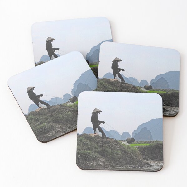 Item preview, Farmers Irrigating Rice Fields, Rural Landscape, Vietnam designed and sold by worldways.