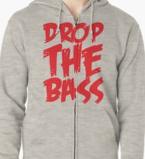 Drop The Bass (Red) Zipped Hoodie