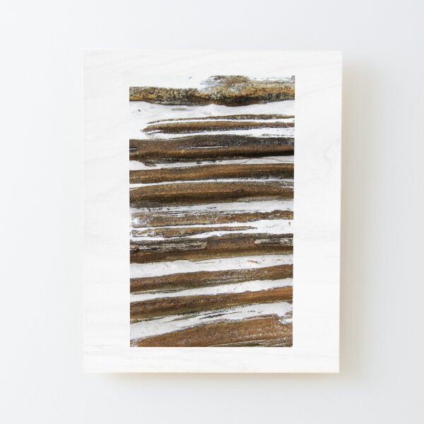 Rock Line Wood Mounted Print