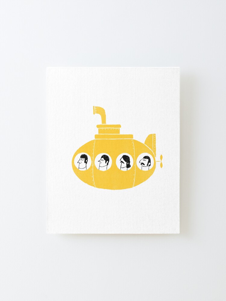 Alternate view of yellow submarine Mounted Print