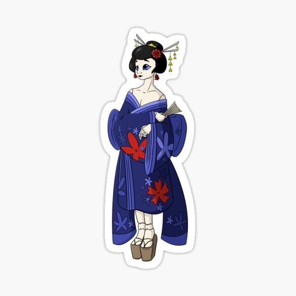 Doll, Geisha Sticker