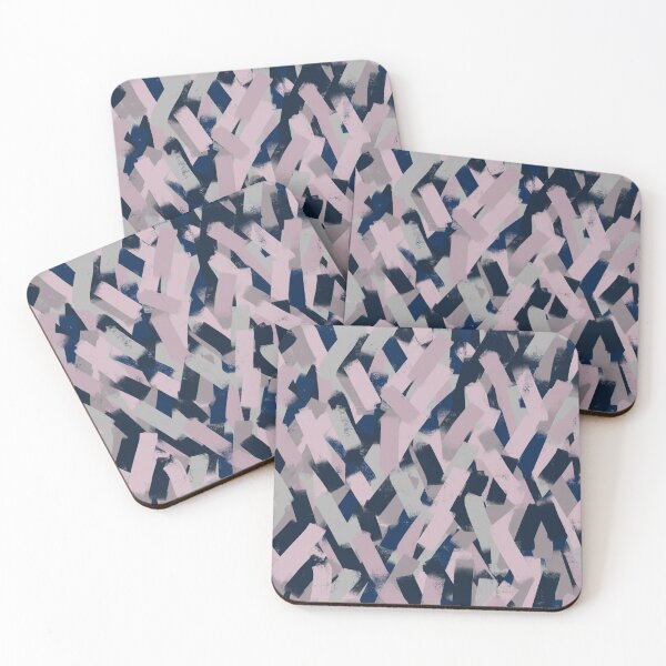 Item preview, Navy Blue, Grey and Pink Smudgy Brush Strokes designed and sold by OneThreeSix.