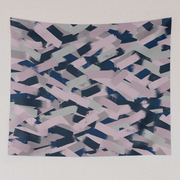 Item preview, Navy Blue, Grey and Pink Smudgy Brush Strokes designed and sold by OneThreeSix.