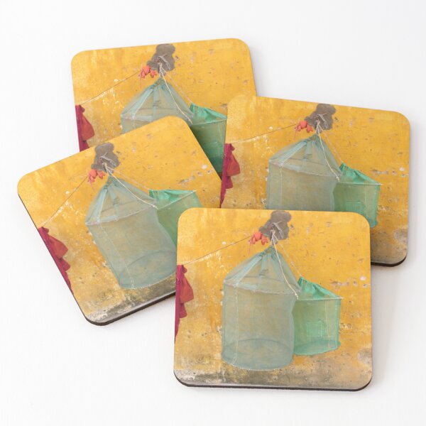 Item preview, Fishing Nets Hanging Laundry Yellow Wall designed and sold by worldways.