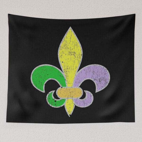 Item preview, Mardi Gras New Orleans Fleur de lis (distressed) designed and sold by Dan Brady.
