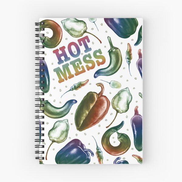 Item preview, HOT MESS: diseño y patrón de pimientos coloridos designed and sold by MonoMano.