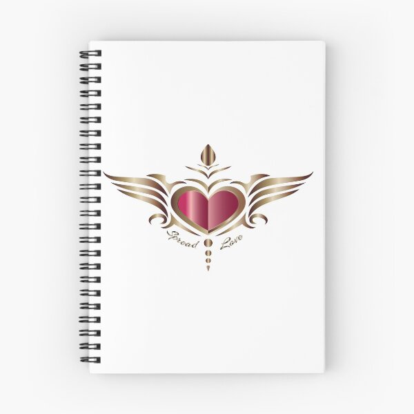 Item preview, Spread love with golden heart wings designed and sold by Nobiya.