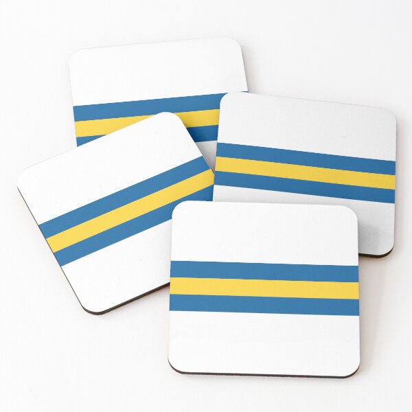 Leeds Utd Stripes Coasters (Set of 4)