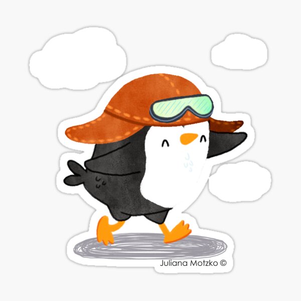 Penguin Aviator Sticker