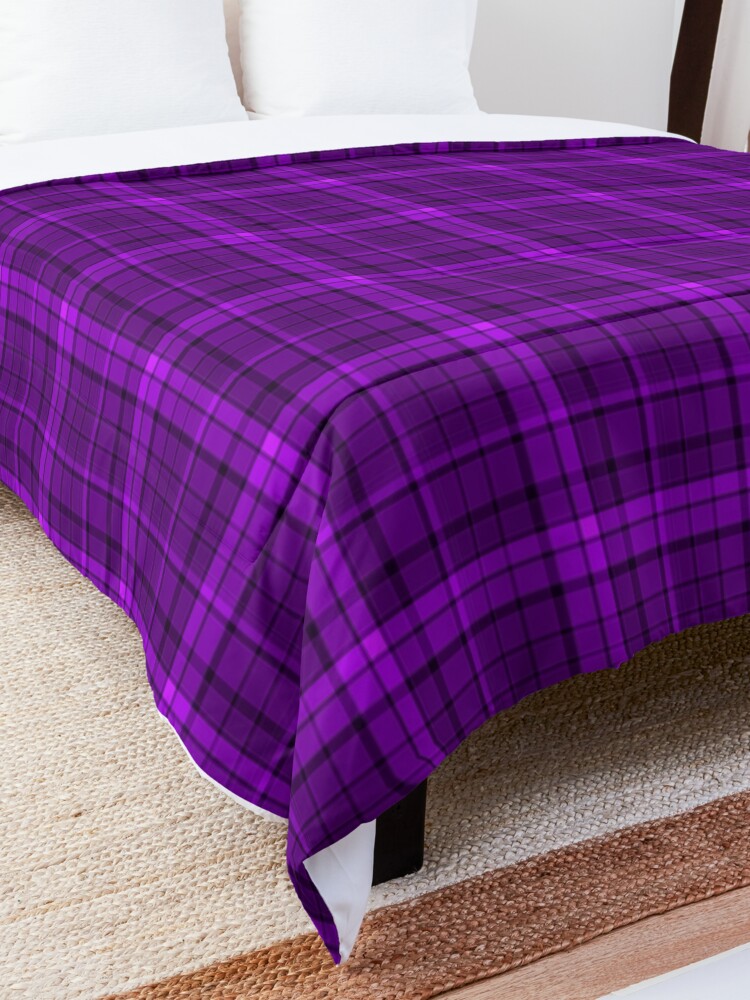 Alternate view of Purple plaid Comforter