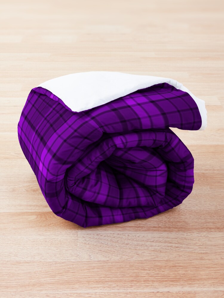 Alternate view of Purple plaid Comforter