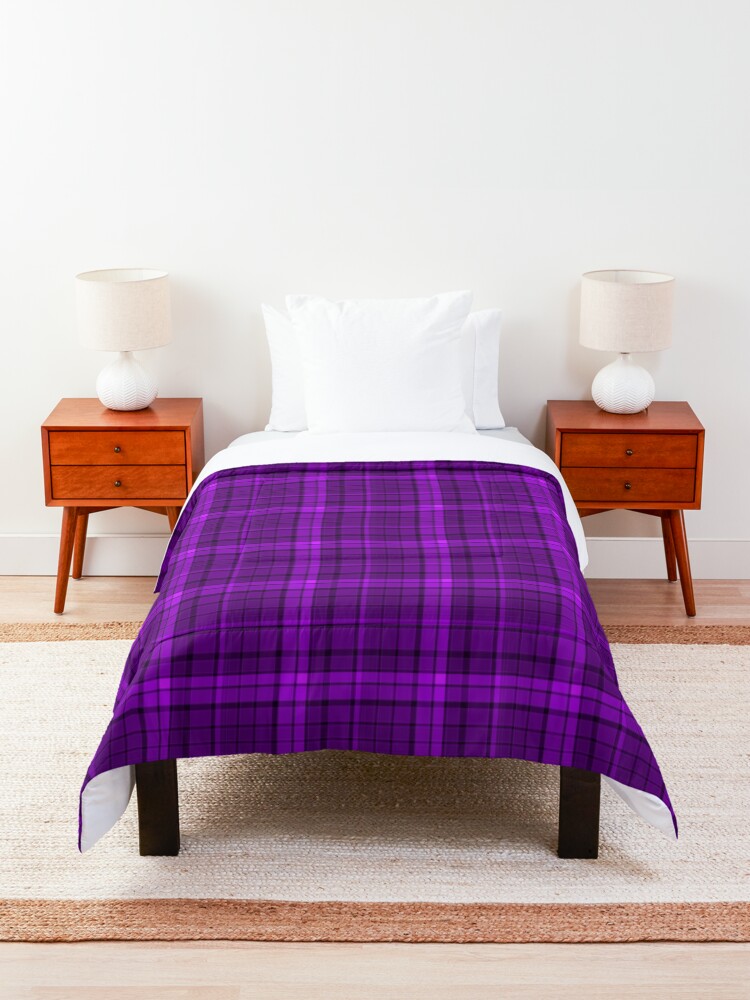 Alternate view of Purple plaid Comforter