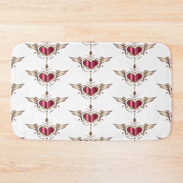 Item preview, Spread love with golden heart wings designed and sold by Nobiya.
