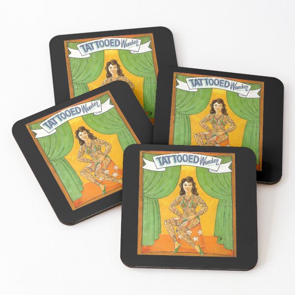 Item preview, TATTOOED WONDER : Vintage Circus Sideshow Advertising Print designed and sold by posterbobs.