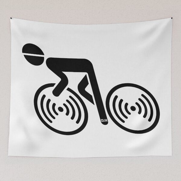 Item preview, Racing Cyclist (Racer, Road Bike, Bicycle / L<–R / Black) designed and sold by Roderix.