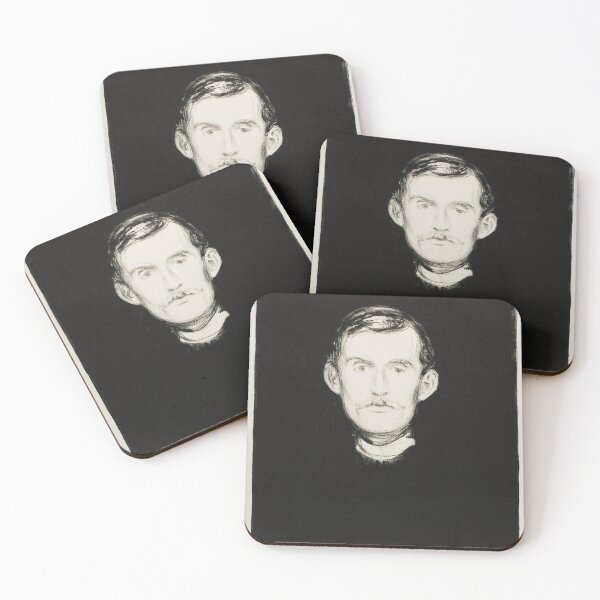 Item preview, Self Portrait by Edvard Munch artwork designed and sold by Vintage Designs +.