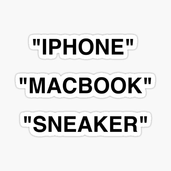 "MACBOOK" "IPHONE" "SNEAKER" Sticker Pack Sticker