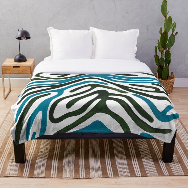 Item preview, Estampado de cebra - azul y verde bosque designed and sold by ToiledeLina.