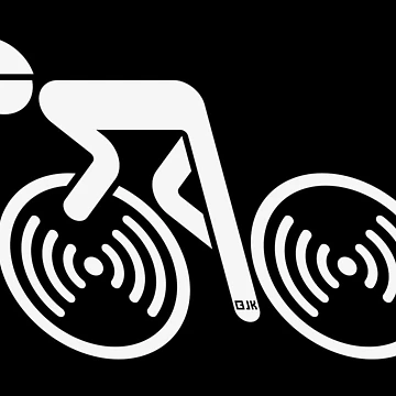 Artwork thumbnail, Racing Cyclist (Racer, Road Bike, Bicycle / L<–R / White) by Roderix