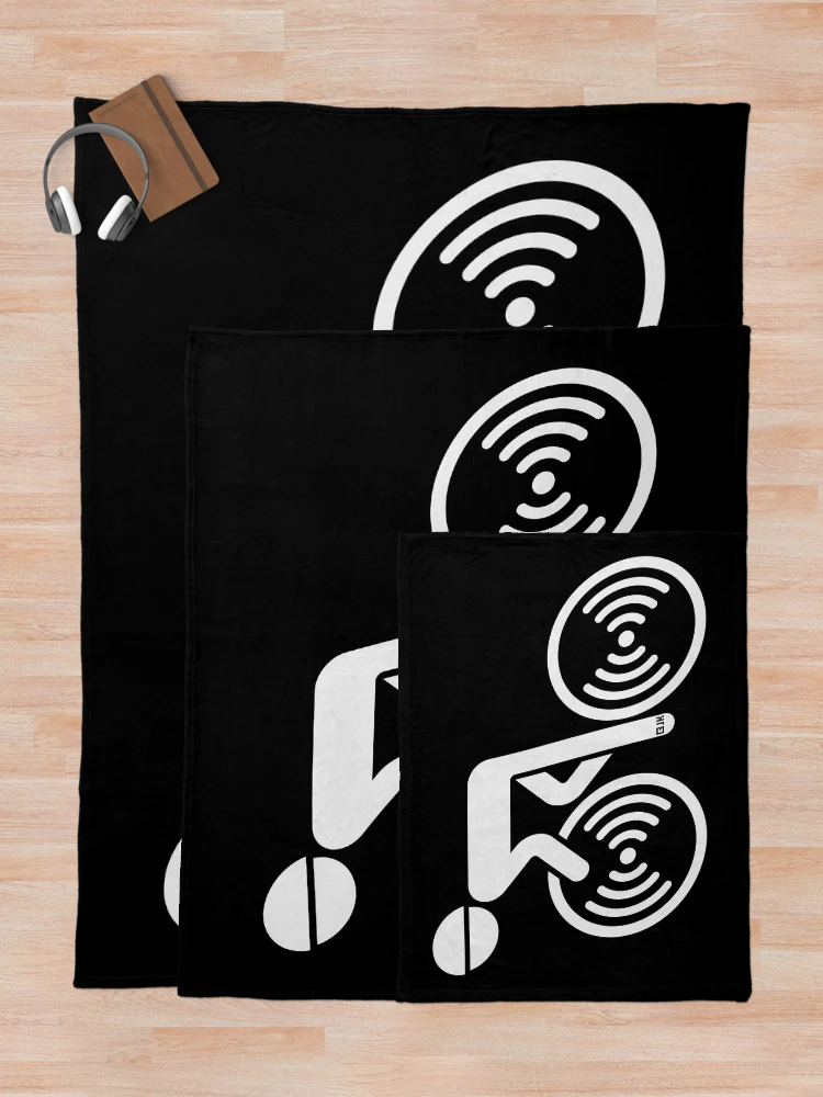 Thumbnail 5 of 6, Throw Blanket, Racing Cyclist (Racer, Road Bike, Bicycle / L<–R / White) designed and sold by Roderix.