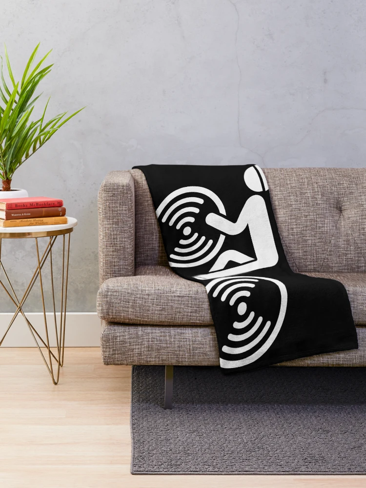 Thumbnail 2 of 6, Throw Blanket, Racing Cyclist (Racer, Road Bike, Bicycle / L<–R / White) designed and sold by Roderix.