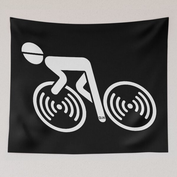 Item preview, Racing Cyclist (Racer, Road Bike, Bicycle / L<–R / White) designed and sold by Roderix.