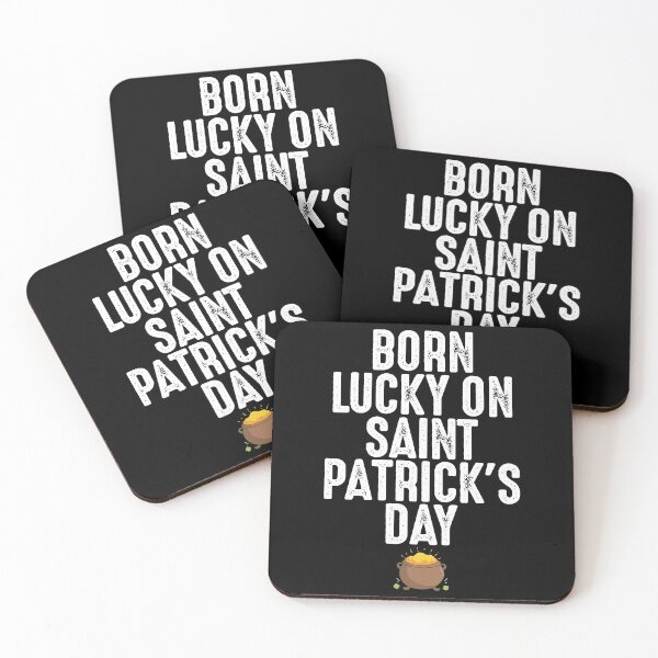 Item preview, Born Lucky St Patricks Day Birthday Gift designed and sold by TooFlyDesign.