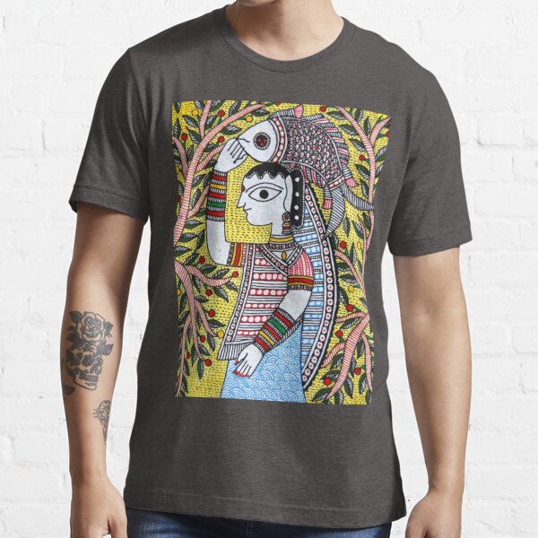 Mithila painting t shirt clearance